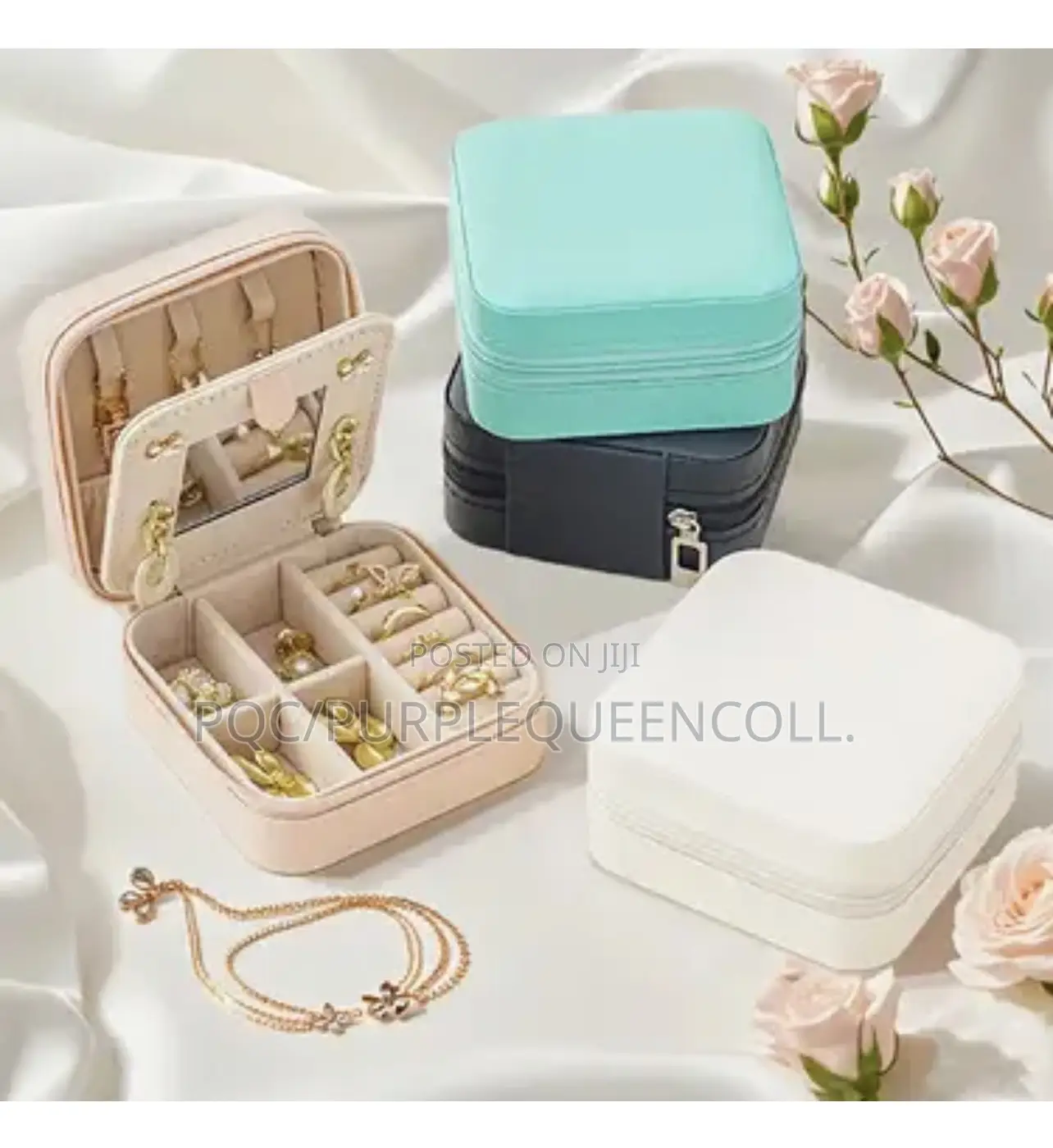 Compact Leather Luxury Jewelry Box