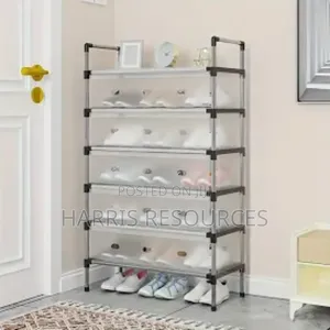 Steel Shoe Rack With Transparent Cover