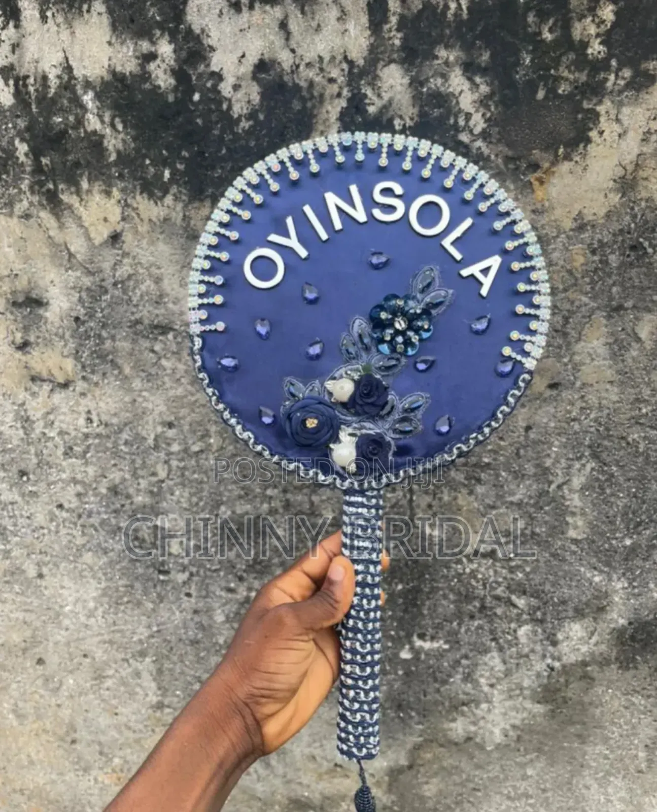 Blue Unique Hand Fan