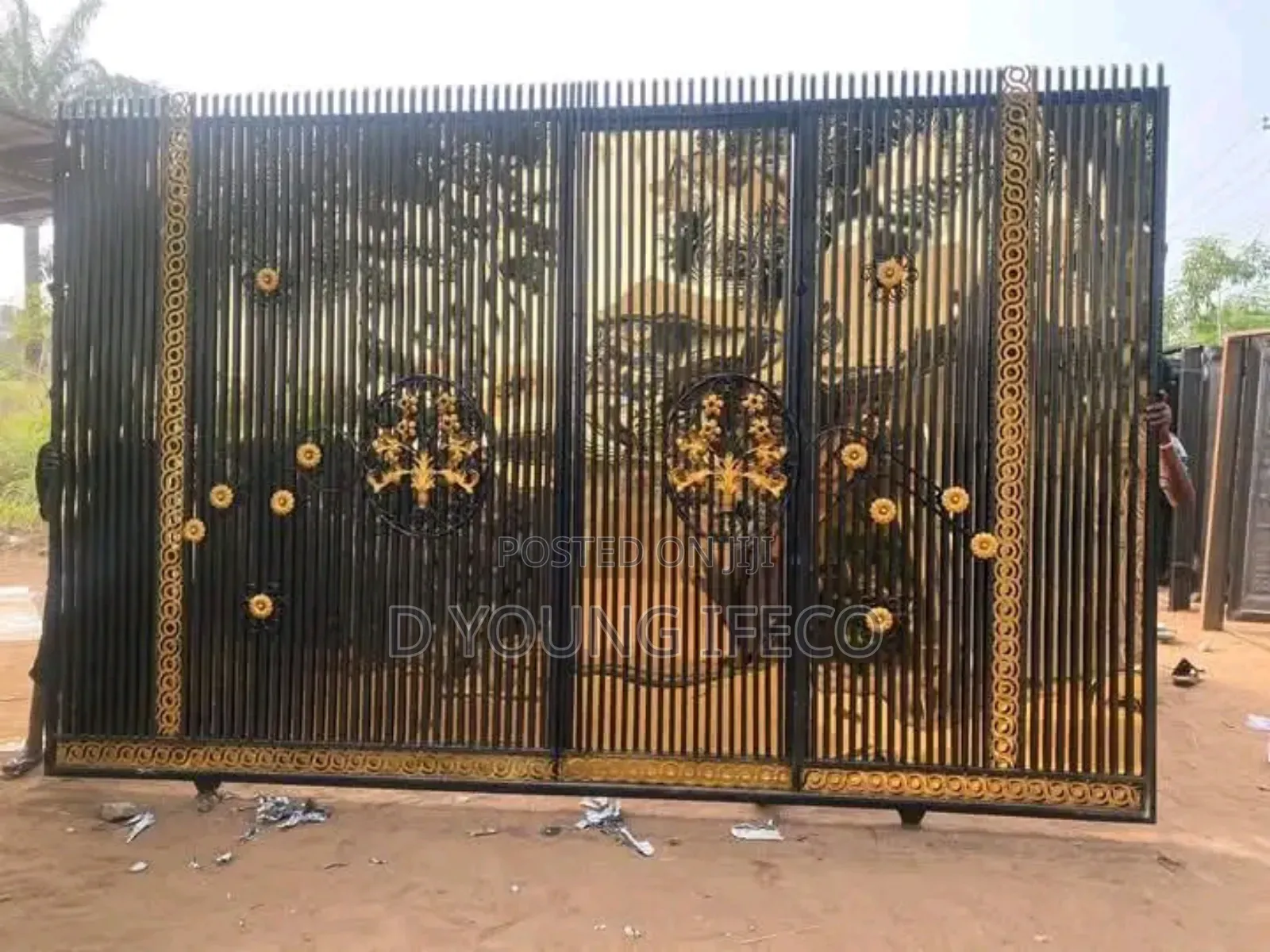 Golden Wrought Iron Gate