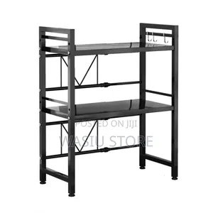 Extendable Microwave Oven Rack Adjustable Storage Shelf