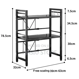 Extendable Microwave Oven Rack Adjustable Storage Shelf