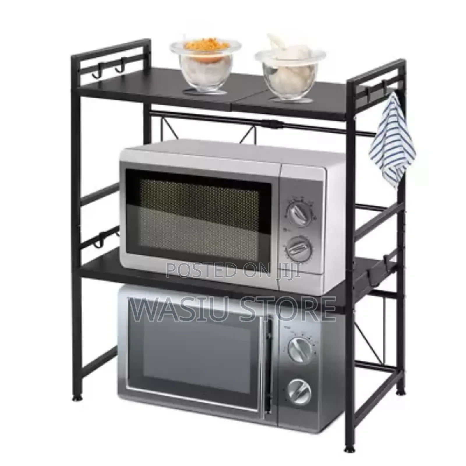 Extendable Microwave Oven Rack Adjustable Storage Shelf