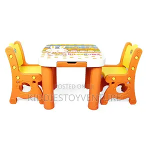 Plastic Table and Two Chair for Kid