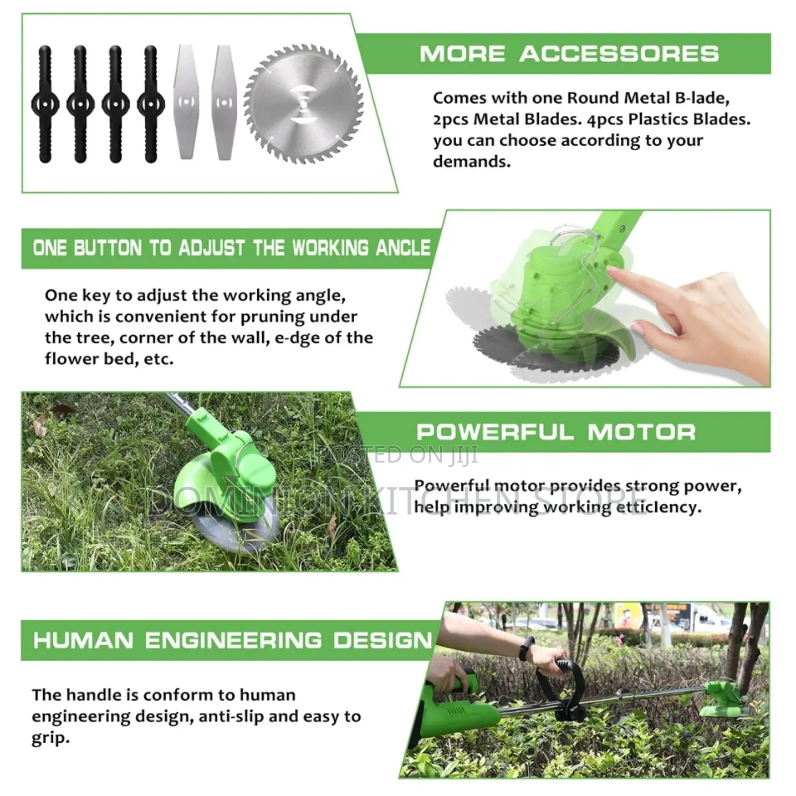 Quality Wireless Electric Grass Trimer Machine 48vf Battery