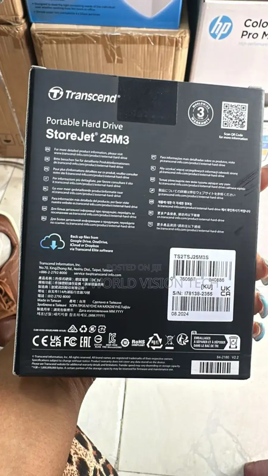 Transcend Storejet 25m3 2tb Portable Hard Drive