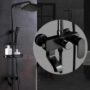 Matte Black Shower With Shower Rack. in Orile - Plumbing & Water Supply ...