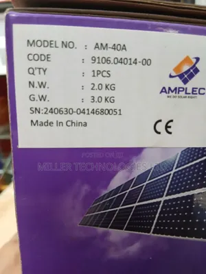 40a Amplec Charge Controller, Available for Pickup