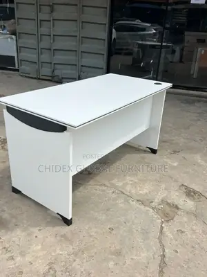White Office Table With Cabinets