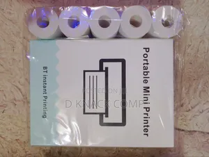 Mini Portable Pocket Photo Thermal Printer 6 Paper Roll