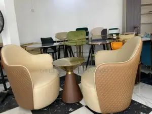 Contemporary Leather Chair and Table