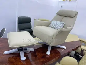 Leather Accent Relexing Chair With Footrest
