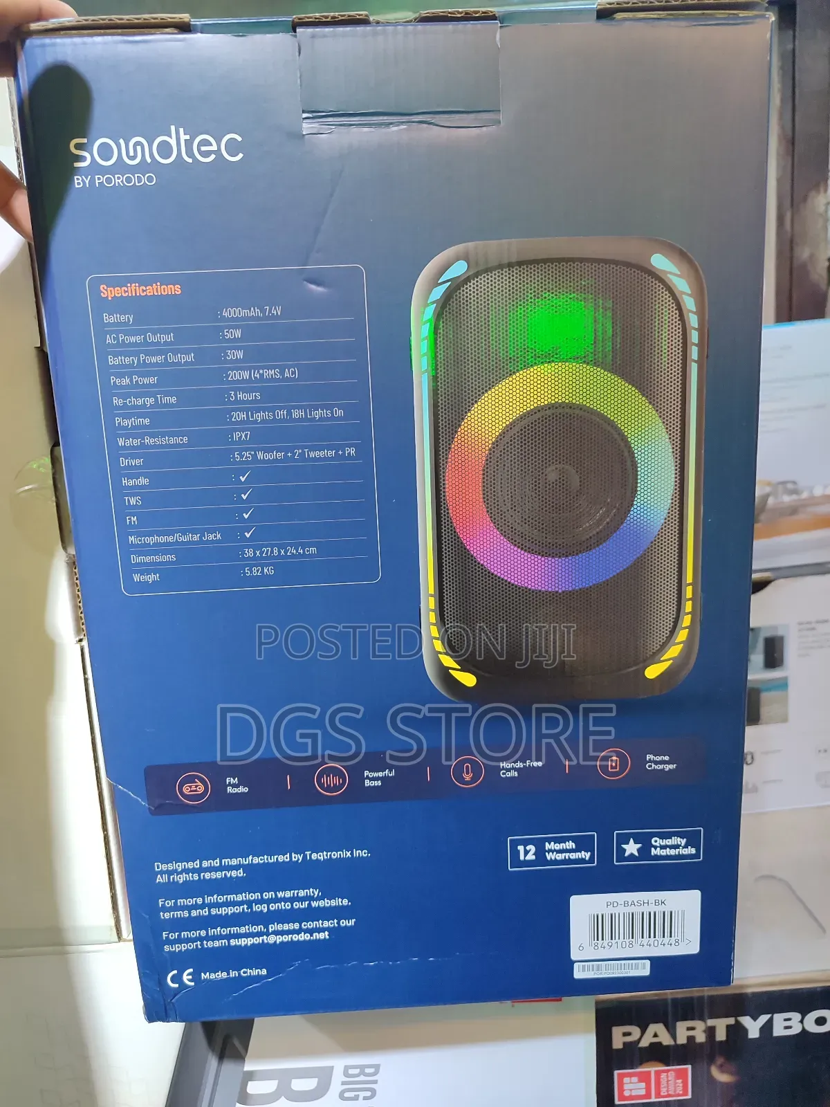 Porodo Soundtec Bash 200w Bluetooth Speaker