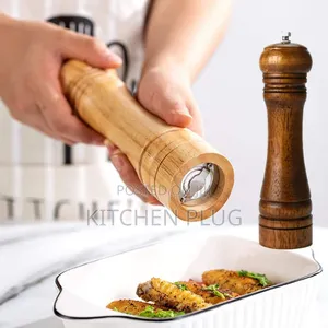 Wooden Manual Salt Pepper Spice Grinder Storage