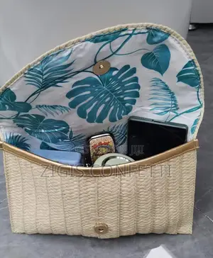Straw Clutch Envelope Purse
