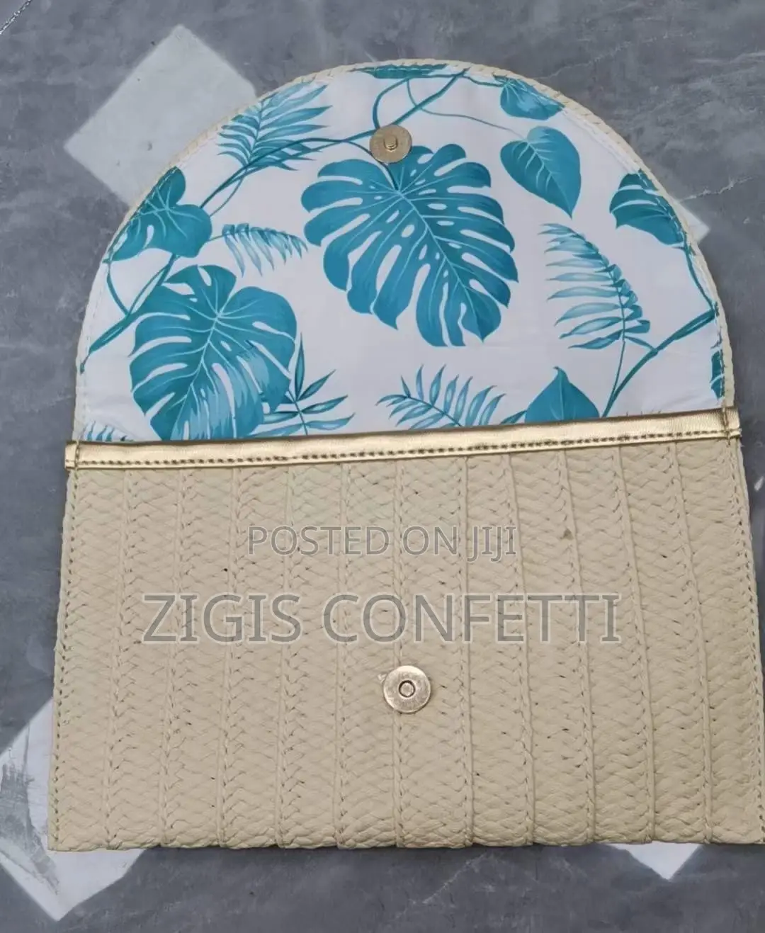 Straw Clutch Envelope Purse