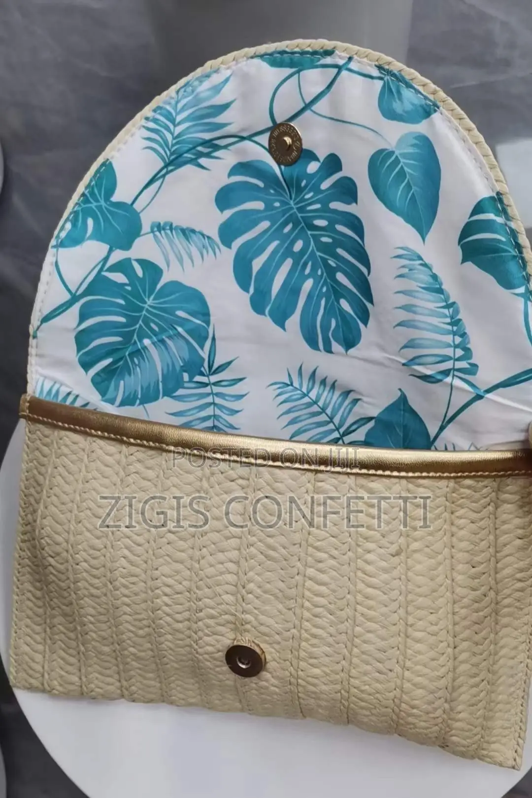 Straw Clutch Envelope Purse