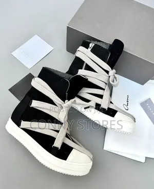 Premium Rick Owen’S Dark Shadow Hexagram Jumbo Lace Sneaker