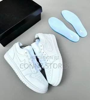 Authentic Jordan 1 Low Triple White