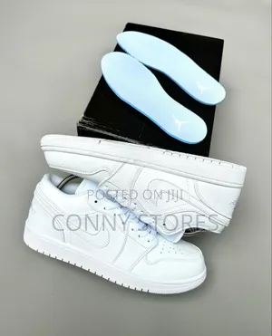 Authentic Jordan 1 Low Triple White