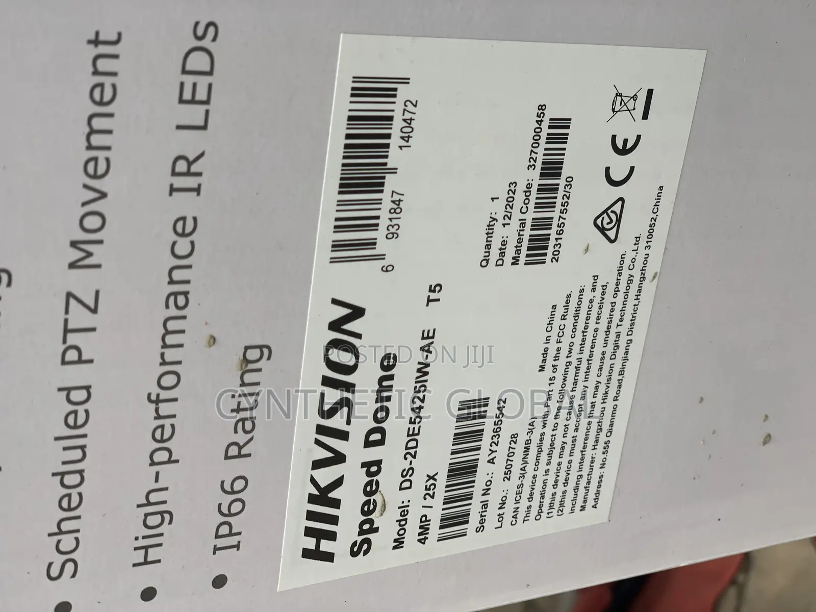 Hikvision 4mp Ip 7inch Speed Dome Camera