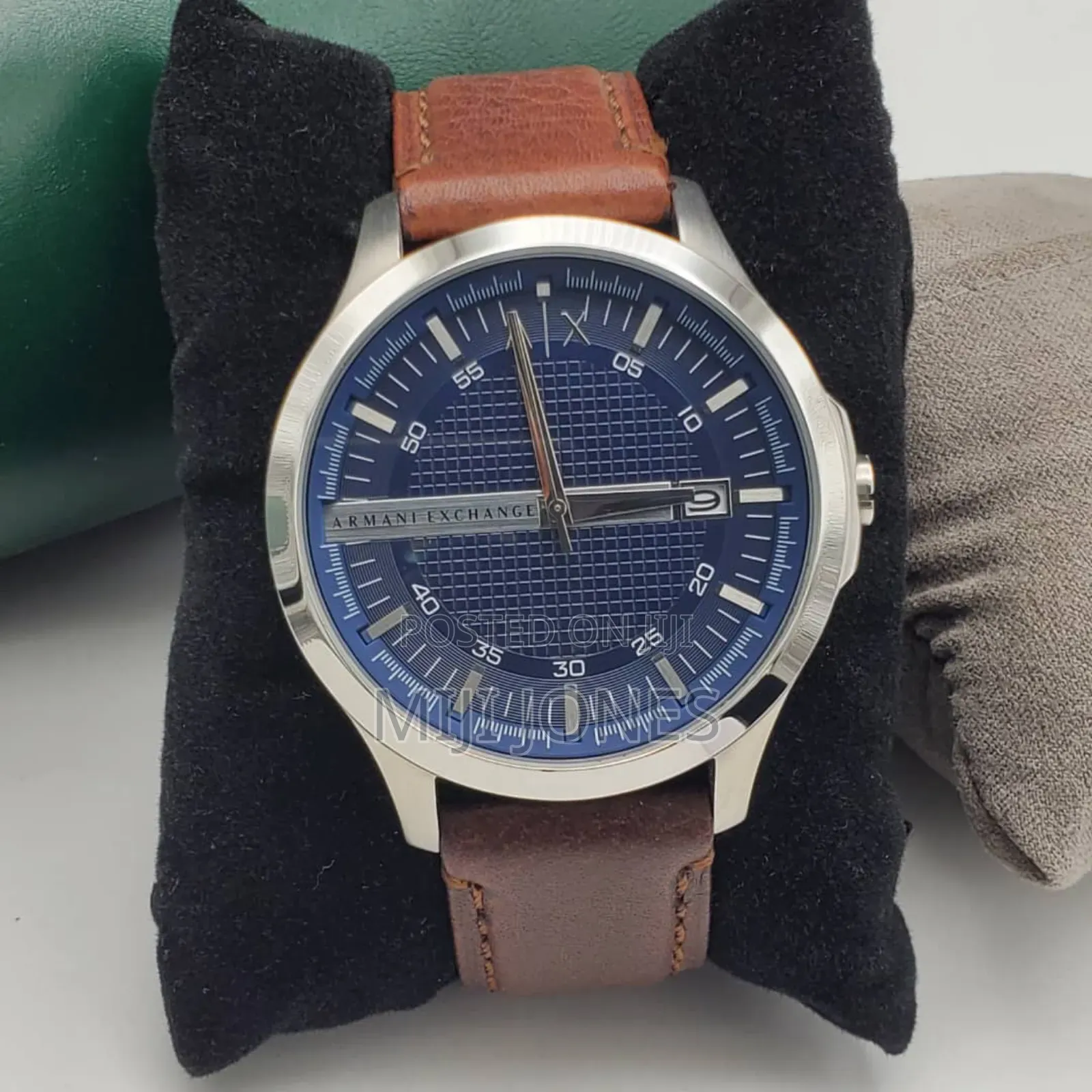 Armani Exchange Leather Watch