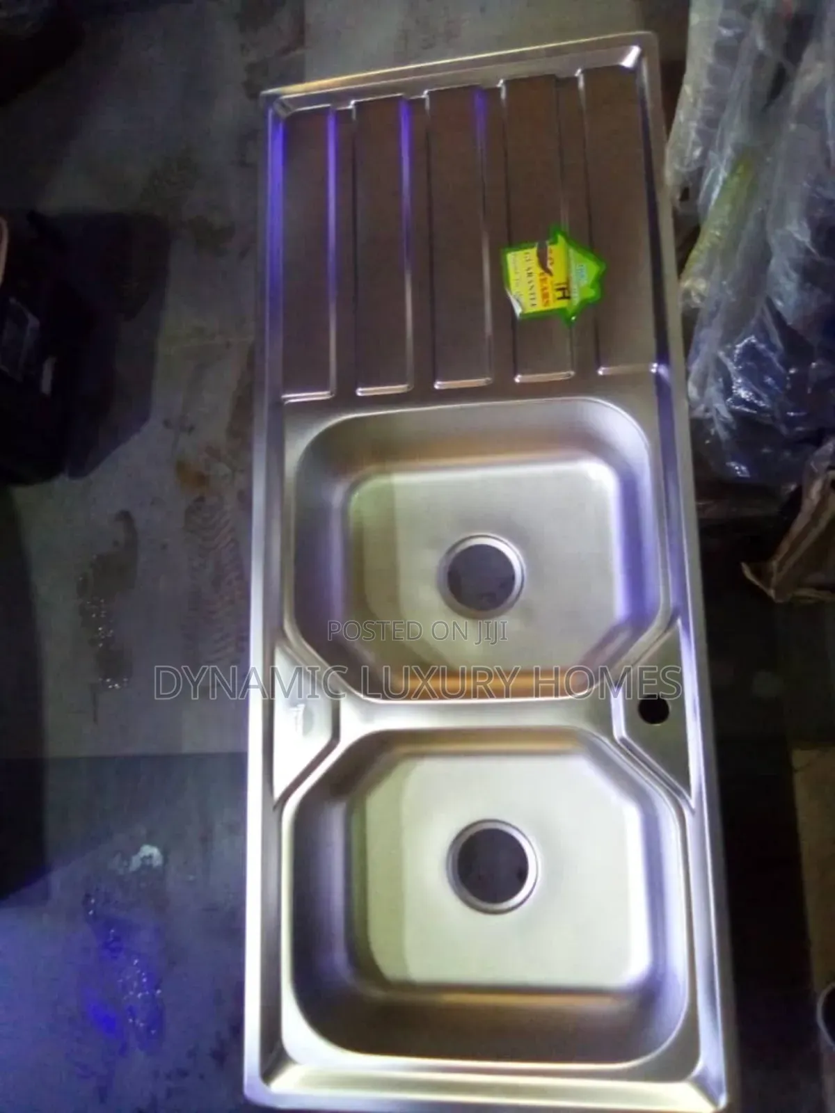 Double Bow Single Tray Kitchen Sink