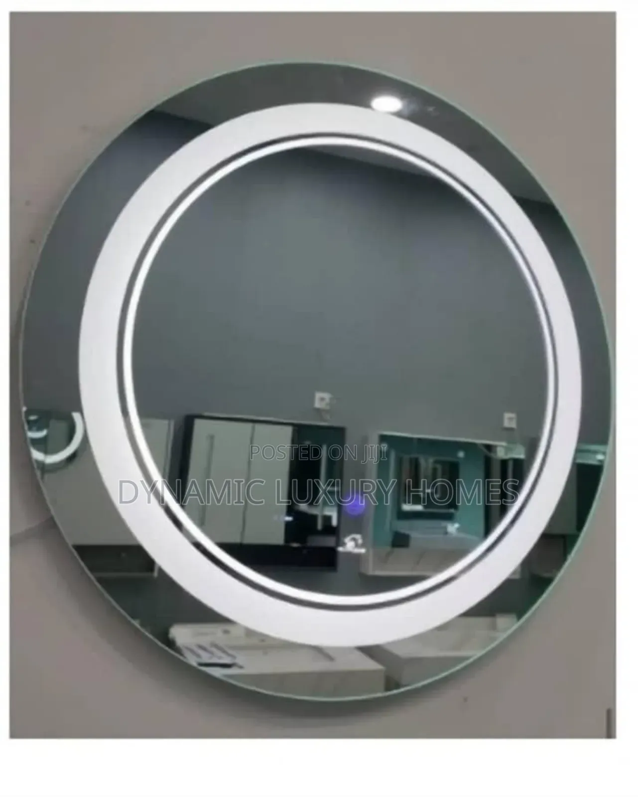 Led Unique Round Sensor Mirror With One Light