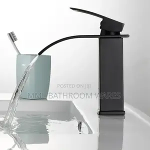 Matte Black Waterfall Basin Mixers