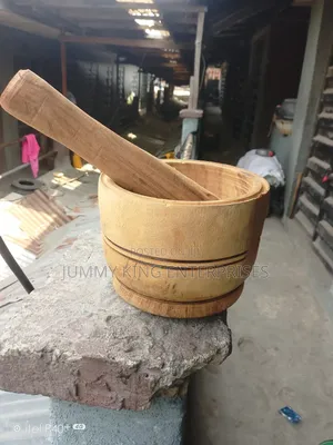 Wooden Portable Mortar and Pestle