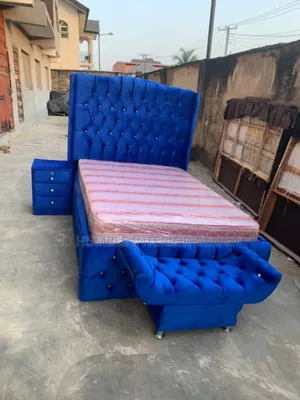 Blue Upholstery Bedframe Twin Size.