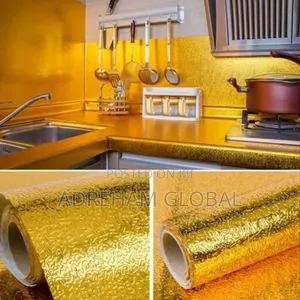 3meters Kitchen Self Adhesive Sticker (Silver Gold)