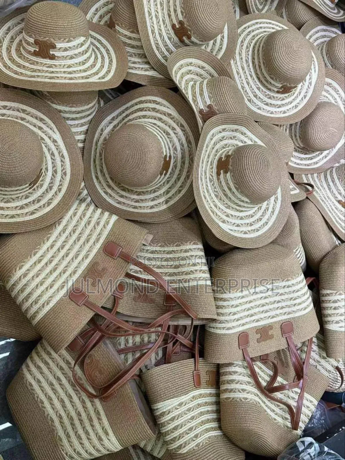 Straw Bag With Matching Bag