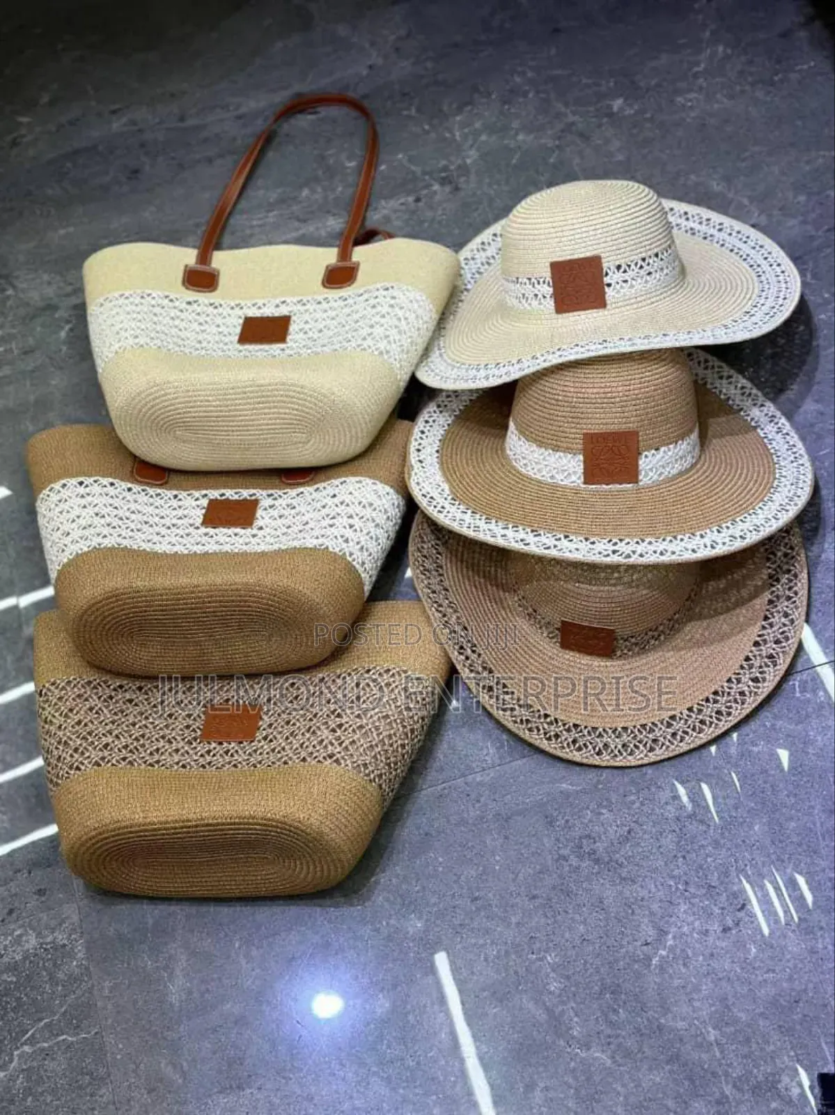 Straw Bag With Matching Bag