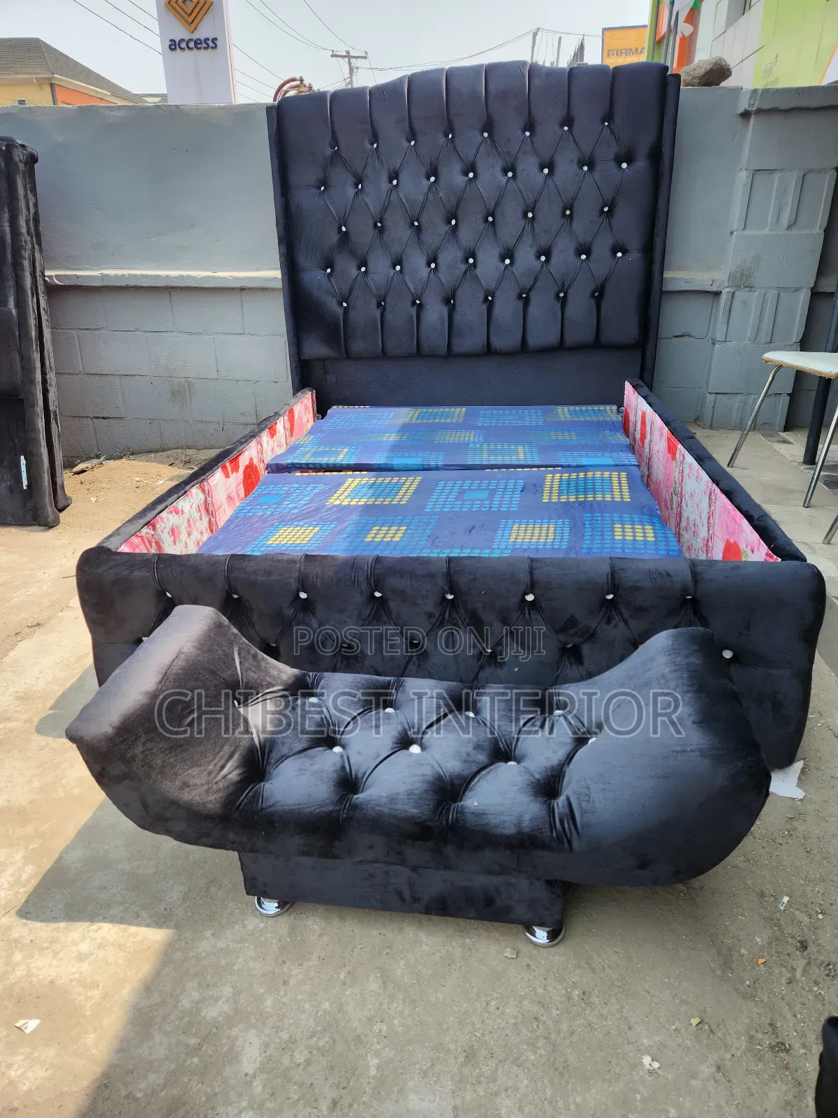 A Bed Frame With Its Footrest.