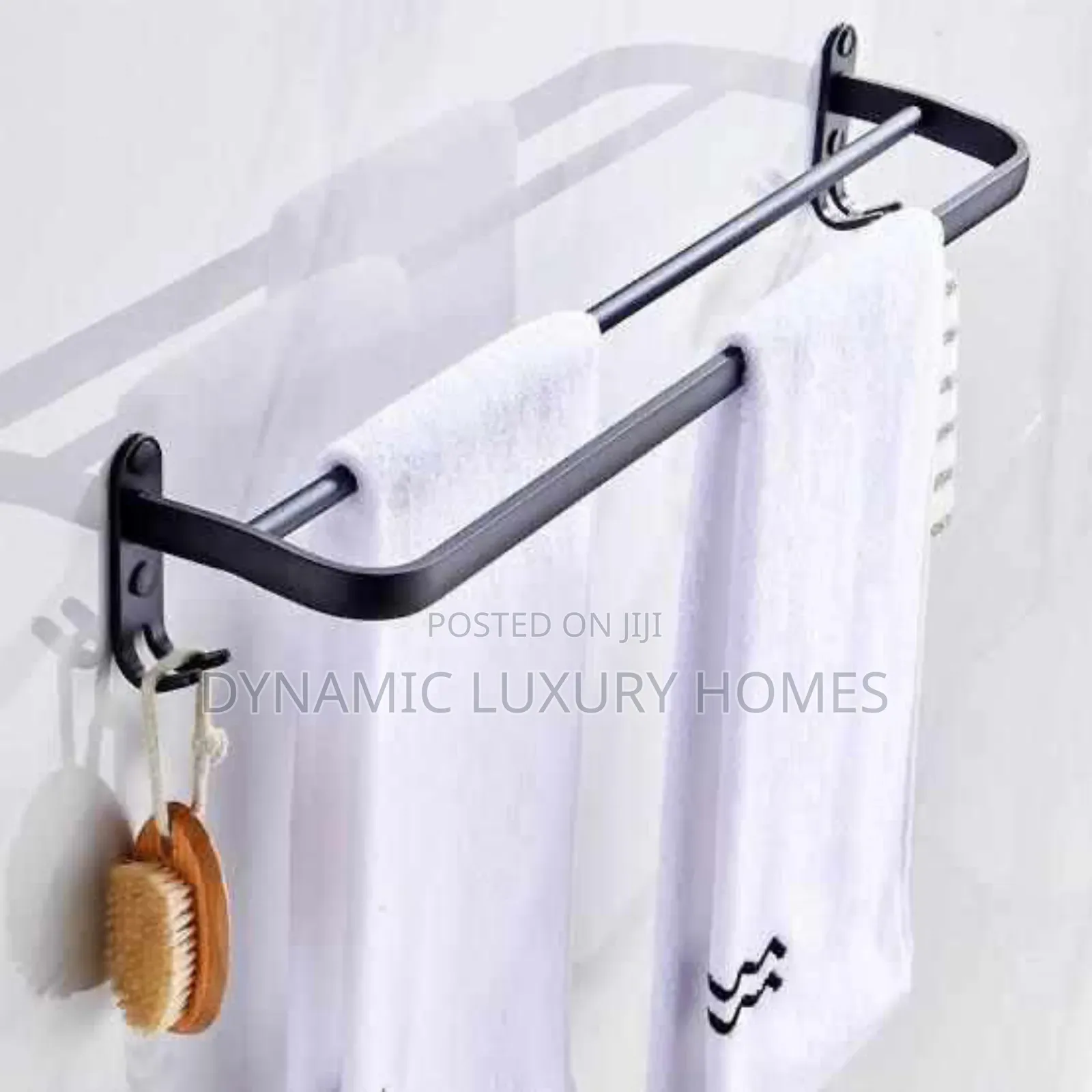 Double Black Towel Rack
