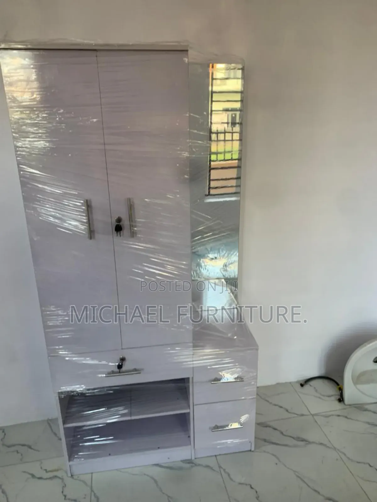 Durable and Versatile 3 by 6 Wardrobe With Mirror