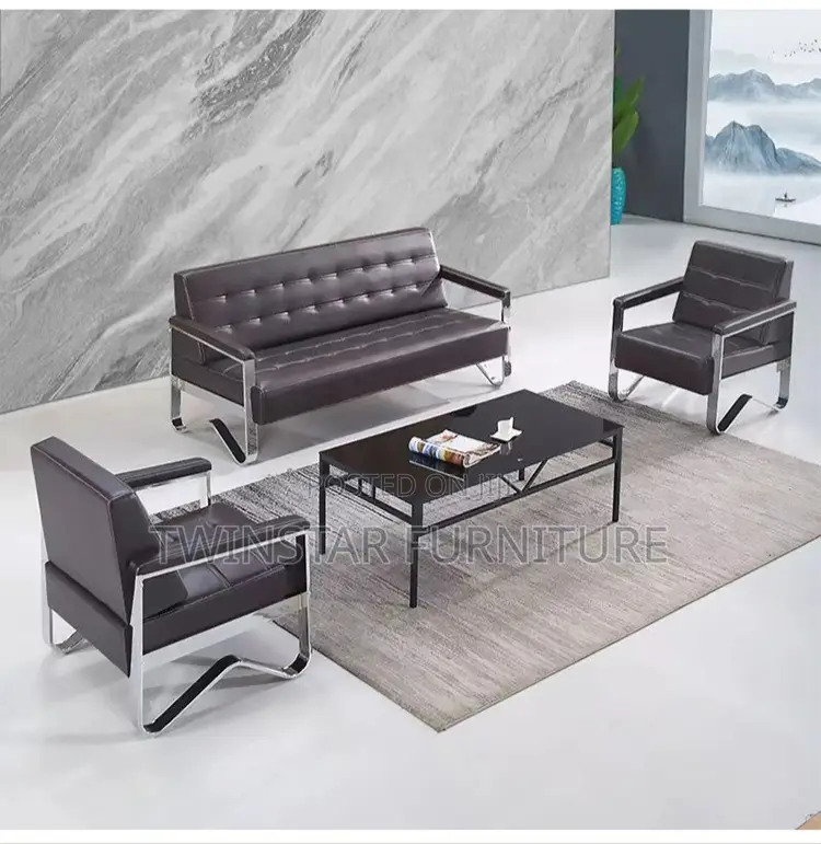 New Modern Leather 5 Seaters Home/Office Sofa Chair