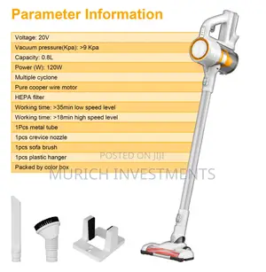 Ingco Cordless Vacuum Cleaner Multi Cyclone 140W 0.8L