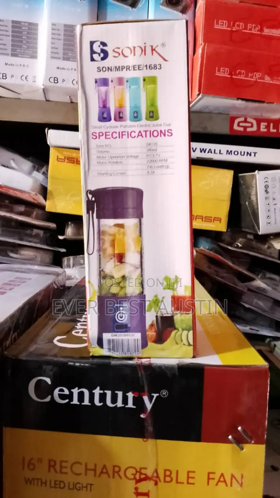 Sonik Juice Smoothie Rechargeable Blender