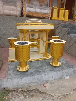 Pulpit, Offering Drums and Flower Vase