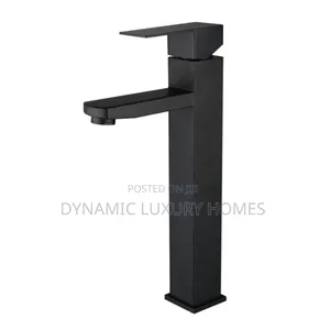Black Long Square Basin Mixer Faucet