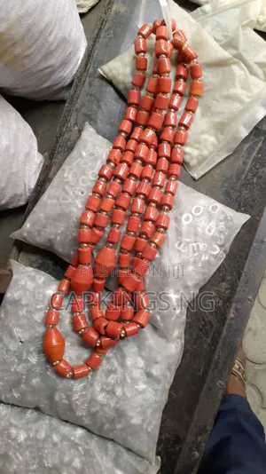 Photo - Men Coral Beads Set for Traditional Wedding Groom