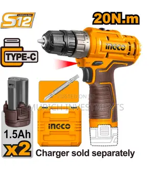 Ingco 12V Lithium-Ion Drill With 2 Pieces 1.5ah Battery