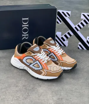 High Quality Christain Dior B30 Creamy Orange Sneakers
