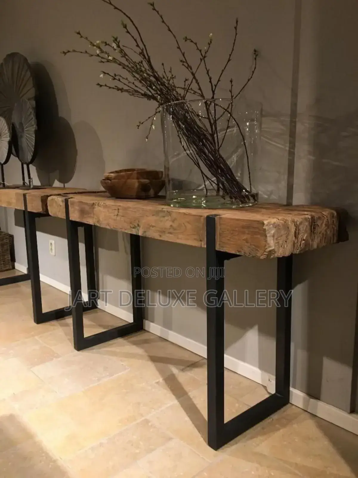 Rustic Natural Wooden Console