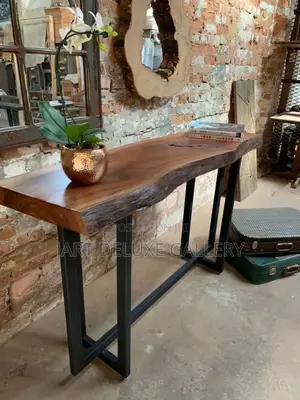 Rustic Natural Wooden Console