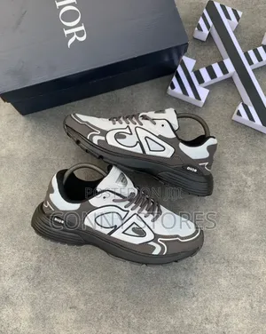 Authentic Christain Dior B30 Anthracite Sneakers
