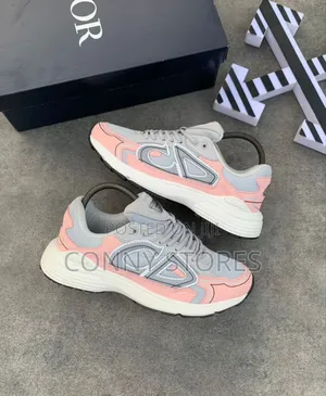 Premium Christain Dior B30 Grey and Playful Pink Sneakers