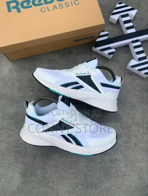Luxury White and Green Reebok Float Ride Fuel Fusi Sneakers